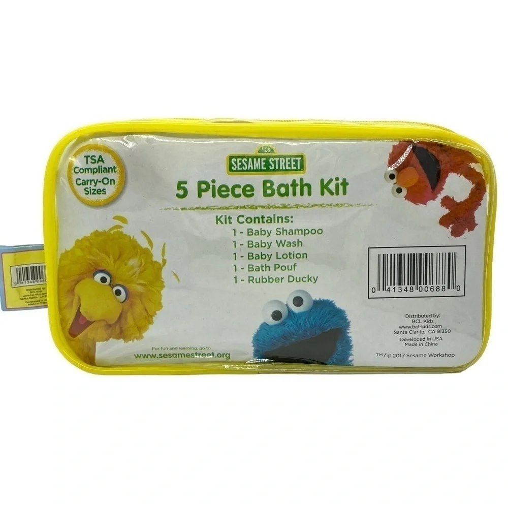 Sesame Street Baby 5 Piece Bath Kit Travel Set